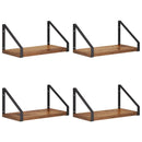 vidaXL Falpolcok 4 db Antik Fa 30 x 16 x 15,5 cm