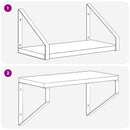 vidaXL Falpolcok 2 db Kézműves Tölgy 30 x 16 x 15,5 cm