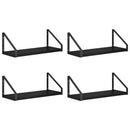vidaXL Falpolcok 4 db Fekete Tölgy 40 x 16 x 15,5 cm