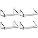 vidaXL Falpolcok 4 db Betonszürke 40 x 16 x 15,5 cm