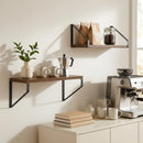 vidaXL Falpolcok 2 db Füstös Tölgy 40 x 16 x 15,5 cm