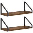 vidaXL Falpolcok 2 db Füstös Tölgy 40 x 16 x 15,5 cm