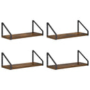 vidaXL Falpolcok 4 db Füstös Tölgy 40 x 16 x 15,5 cm