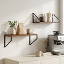 vidaXL Falpolcok 2 db Antik Fa 40 x 16 x 15,5 cm