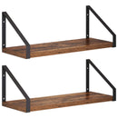 vidaXL Falpolcok 2 db Antik Fa 40 x 16 x 15,5 cm