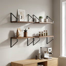 vidaXL Falpolcok 4 db Antik Fa 40 x 16 x 15,5 cm
