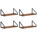 vidaXL Falpolcok 4 db Antik Fa 40 x 16 x 15,5 cm