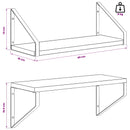 vidaXL Falpolcok 4 db Antik Fa 40 x 16 x 15,5 cm