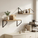 vidaXL Falpolcok 2 db Kézműves Tölgy 40 x 16 x 15,5 cm