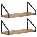 vidaXL Falpolcok 2 db Kézműves Tölgy 40 x 16 x 15,5 cm