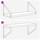 vidaXL Falpolcok 2 db Kézműves Tölgy 40 x 16 x 15,5 cm