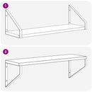 vidaXL Falpolcok 2 db Fehér 50 x 16 x 15,5 cm