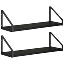 vidaXL Falpolcok 2 db Fekete Tölgy 50 x 16 x 15,5 cm