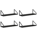 vidaXL Falpolcok 4 db Fekete Tölgy 50 x 16 x 15,5 cm