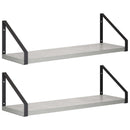 vidaXL Falpolcok 2 db Betonszürke 50 x 16 x 15,5 cm