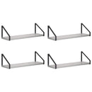 vidaXL Falpolcok 4 db Betonszürke 50 x 16 x 15,5 cm