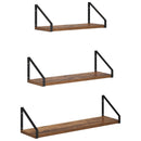 vidaXL Falpolcok 3 db Antik Fa 60 x 16 x 15,5 cm