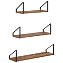 vidaXL Falpolcok 3 db Antik Fa 60 x 16 x 15,5 cm