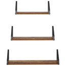 vidaXL Falpolcok 3 db Antik Fa 60 x 16 x 15,5 cm