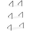 vidaXL Falpolcok 6 db Fehér 40 x 16 x 15,5 cm