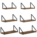 vidaXL Falpolcok 6 db Füstös Tölgy 40 x 16 x 15,5 cm