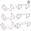 vidaXL Falpolcok 6 db Füstös Tölgy 40 x 16 x 15,5 cm