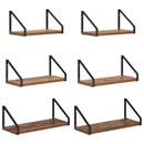 vidaXL Falpolcok 6 db Antik Fa 40 x 16 x 15,5 cm