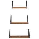vidaXL Falpolcok 6 db Antik Fa 40 x 16 x 15,5 cm