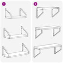 vidaXL Falpolcok 6 db Antik Fa 40 x 16 x 15,5 cm