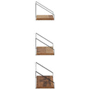 vidaXL Falpolcok 6 db Antik Fa 40 x 16 x 15,5 cm