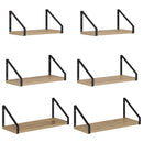 vidaXL Falpolcok 6 db Kézműves Tölgy 40 x 16 x 15,5 cm