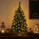 vidaXL Mini Karácsonyfa 60 cm 25 LED Meleg fehér PVC Zöld