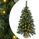 vidaXL Mini Karácsonyfa 60 cm 25 LED Meleg fehér PVC Zöld