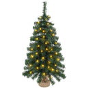 vidaXL Mini Karácsonyfa 60 cm 25 LED Meleg fehér PVC Zöld