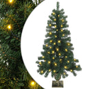 vidaXL Mini Karácsonyfa 120 cm 100 LED Meleg fehér PVC Zöld