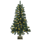 vidaXL Mini Karácsonyfa 120 cm 100 LED Meleg fehér PVC Zöld