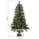 vidaXL Mini Karácsonyfa 120 cm 100 LED Meleg fehér PVC Zöld
