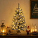 vidaXL Mini Karácsonyfa 45 cm 25 LED Meleg fehér PVC Zöld és Fehér