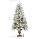 vidaXL Mini havas karácsonyfa 120 cm 100 LED Meleg fehér PVC