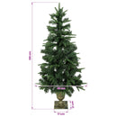 vidaXL Mini Karácsonyfa 120 cm PVC és PE Zöld