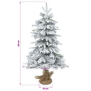 vidaXL Behavazott mini karácsonyfa 90 cm PVC és PE Zöld és Fehér