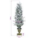 vidaXL Mini Karácsonyfa 120 cm PVC és PE Zöld és Fehér