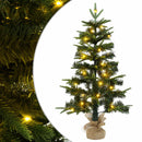vidaXL Mini Karácsonyfa 45 cm 25 LED Meleg fehér PVC és PE Zöld