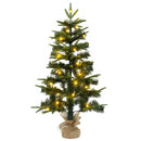 vidaXL Mini Karácsonyfa 45 cm 25 LED Meleg fehér PVC és PE Zöld