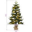 vidaXL Mini Karácsonyfa 45 cm 25 LED Meleg fehér PVC és PE Zöld