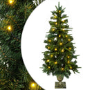 vidaXL Mini Karácsonyfa 120 cm 100 LED Meleg fehér PVC és PE Zöld
