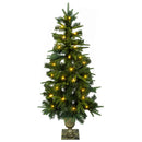 vidaXL Mini Karácsonyfa 120 cm 100 LED Meleg fehér PVC és PE Zöld