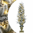 vidaXL Mini behavazott karácsonyfa 120 cm 100 LED Meleg fehér