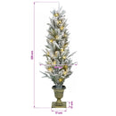 vidaXL Mini behavazott karácsonyfa 120 cm 100 LED Meleg fehér