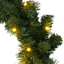 vidaXL Karácsonyi koszorú Zöld Ø 50 cm PVC 25 LED